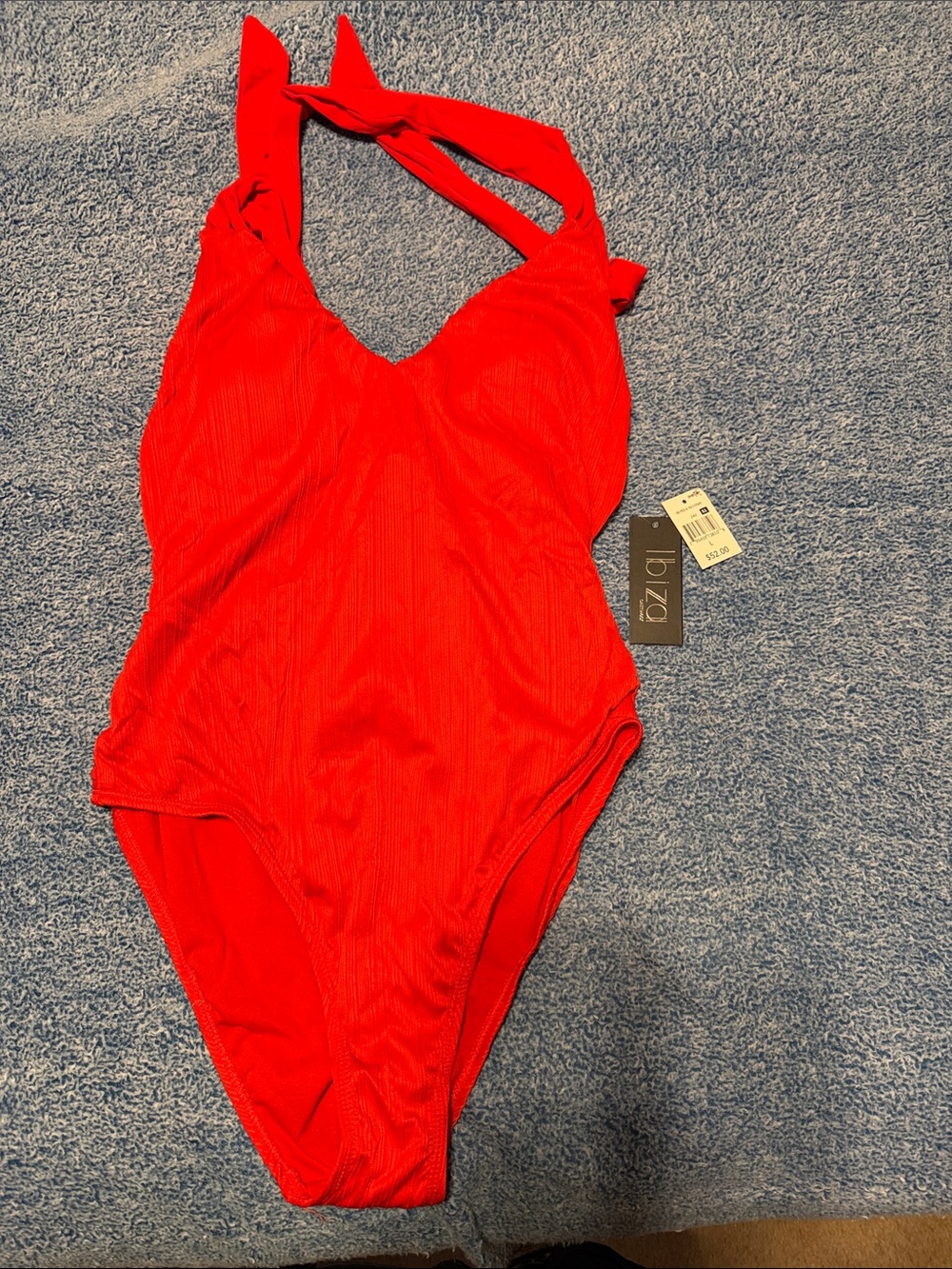 Ibiza Bright Red Halter Kids One-Piece Bodysuit